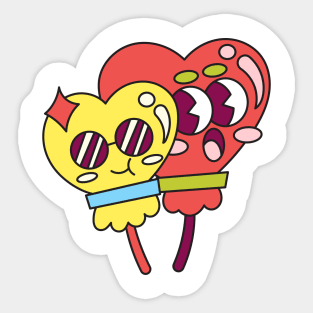 Cute Love Balloon Mascot Sticker